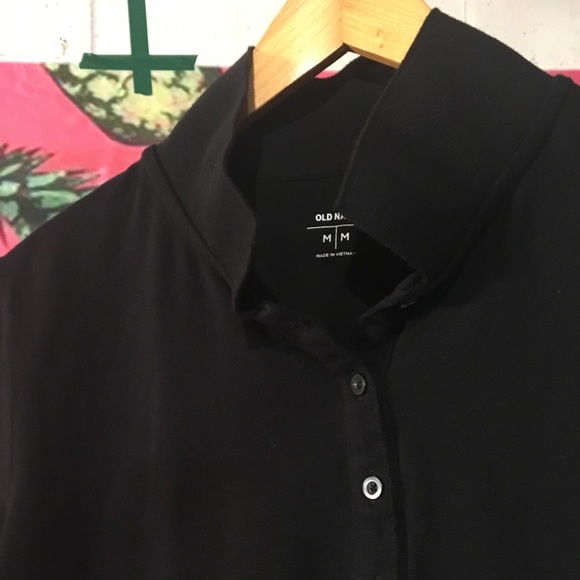 🍍Old Navy MediumBlack Collared Shirt Polo - Picture 2 of 5